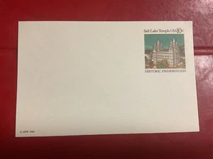 (57) US Scott #UX83 10c , Salt Lake Temple, 1980 unused Postal Card - Picture 1 of 2