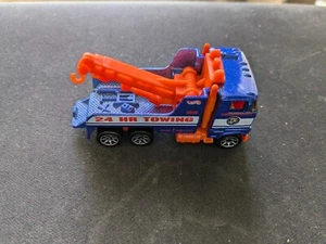Mattel Hot Wheels 1981 azul y naranja 24 horas Camión de remolque Mack - Imagen 1 de 6
