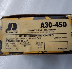 Ranco - A30-450 - Adaptable A/C Control Range: 58F to 91F, Diff: 5F - NIB - NOS - Picture 1 of 2
