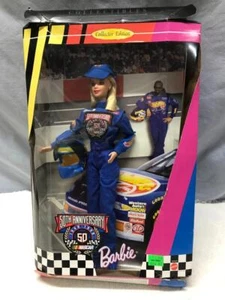 BARBIE 50th Anniversary NASCAR Collector's Edition Mattel 20442 - Box Wear NOS - Picture 1 of 4