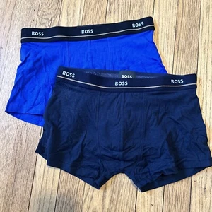 New Hugo Boss 2 Pair OF STRETCH-COTTON TRUNKS WITH LOGO WAISTBANDS Small - Picture 1 of 3