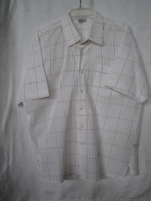 TULLIANO мужской 100% хлопок короткий рукав 1 карман платье повседневная рубашка белый-XXL  - Изображение 1 из 4