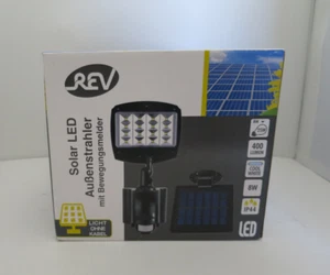 REV LED Solar Outdoor Bewegungssensor Strahler Gartenlampe - Bild 1 von 1