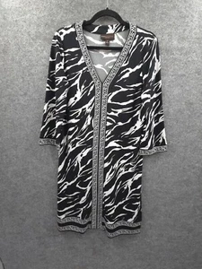 Dana Buchman Dress Womens Small Pullover Long Sleeve Knee Length Black Knit - Picture 1 of 13