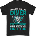We Know Places Funny Diver Nurkowanie Męska koszulka 100% bawełna