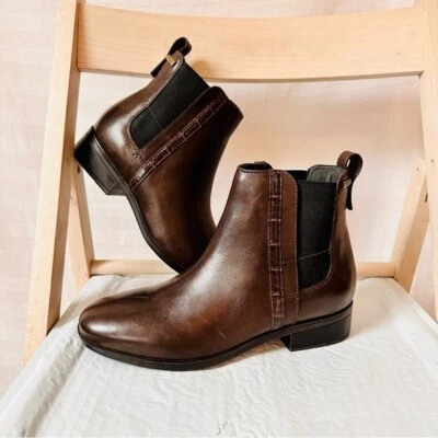 Rockport Larkyn Chelsea Booties Brown Leather Waterproof Size 8.5M TruTech - Image 1 of 4