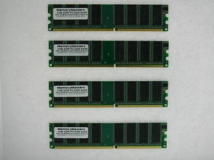 4GB 4x1GB PC3200 DDR400 400MHz Non-ECC 184-pin DIMM Desktop Memory Low Density - Picture 1 of 1