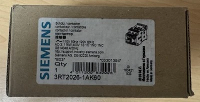 NEW Siemens 3RT2026-1AK60 Contactor - Image 1 of 4