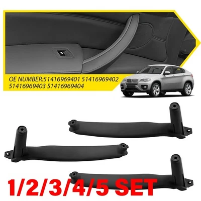 Внутренняя дверная ручка защитный чехол черный для BMW X5 X6 E70 E71 E72 08-14 1-5SET - Изображение 1 из 4