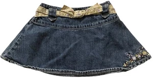 Gymboree Girls VTG Autumn Highlands Sz 12-18M Skort Bow Embroidered Kidcore Euc - Picture 1 of 8