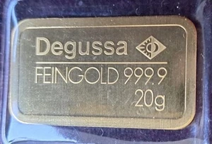 Goldbarren Degussa - Feingold 999.9 - 20g - orig. DEGUSSA eingeschweißt ! ! - Bild 1 von 5