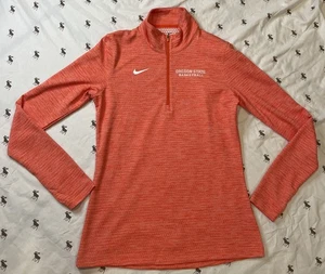 NIKE Oregon State Beavers Basketball OSU Orange 1/4 Zip Womens Medium LS Shirt M - Picture 1 of 8
