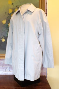 Burberry London Damen Vintage Taube weiß Farbe versteckte Knöpfe Trenchcoat Größe 8 - Bild 1 von 16