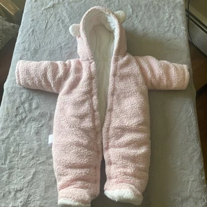Fleece Pink Baby 3 Month Warm Romper Jumper - Picture 1 of 7