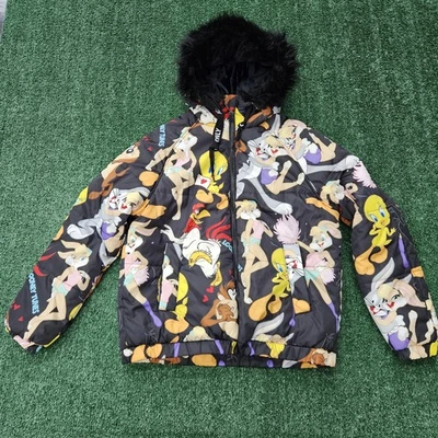 Members Only Tweety Bird Looney Tunes Hooded Jacket Women's Sz M Great Condition - Image 1 of 4