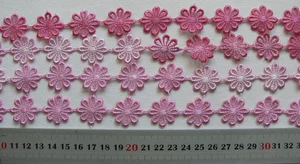 Guipure Lace Dyed Colours MULTI PINK Blend 22mmWide 2 Metre Length GT LR1 - Picture 1 of 9