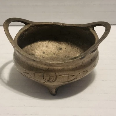 Vintage Chinese Bronze/Brass Tripod Incense Burner - Image 1 of 4