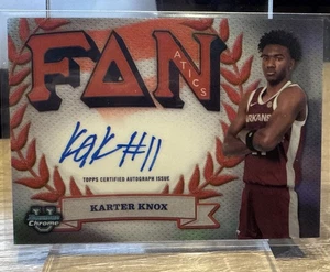 2024-25 Bowman U Cromo Karter Knox Fanatici Fraternità Auto - Foto 1 di 2