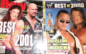 VINTAGE WWE RAW MAGAZINES BEST OF 2001/2002 ADULT COLLECTOR'S OWNED H.O.F. L@@K - Picture 1 of 5