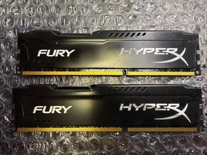 HyperX Fury 16GB (2×8GB) DDR3 1866MHz RAM Kit HX318C10FBK2/16 PC3-14900 - Bild 1 von 3