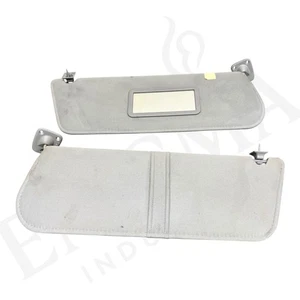 92-97 Ford F250 F350 VISERA DE SOL PAR LH&RH TELA OEM Gris Claro L R Par Obs Set - Imagen 1 de 3