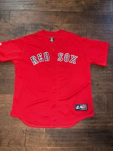 Boston Red Sox #15 Pedroia Red Jersey Majestic Uomo XLarge Coolbase Autentica - Foto 1 di 6