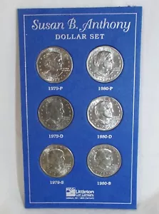 1979-1980 SUSAN B. ANTHONY US DOLLAR 6 COIN SET - Picture 1 of 5