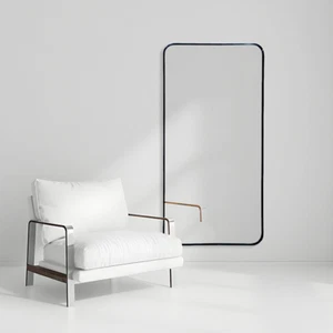 Rectangular Wall Mirror 60x120cm Black Frame Bedroom Bathroom Living Entry Decor - Picture 1 of 3