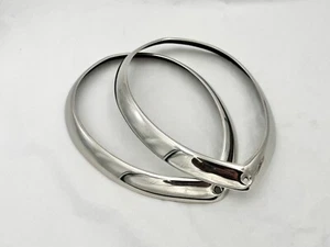 Headlight bezels for 1937, 1938, and 1939 (standard) Ford passenger cars. - Picture 1 of 3