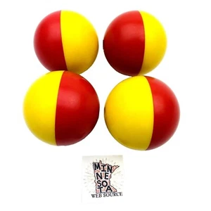4 Knex Balls Red Yellow Big Ball Factory K'NEX Replacement Parts 46mm - Picture 1 of 1