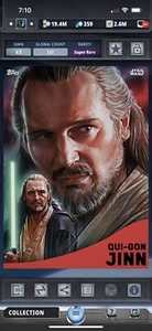 Topps Star Wars Digital Card Trader Red Rise Of The Empire Qui-Gon Jinn Insert - Picture 1 of 1