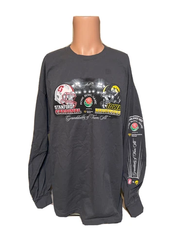 2016 Rose Bowl Game Collection Stanford Iowa Long Sleeve Shirt Size 2XL Mens Cover