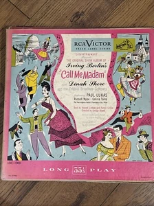 Rare Vinyl Dinah Shore - Call Me Madam - Original Show Album 1950 LP Ex. Cond - Picture 1 of 7