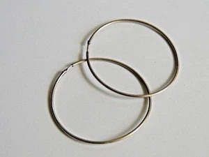 Jolie paire de Créole en argent Massif, boucles d'oreilles anneaux dim: 4,8cm - Bild 1 von 2