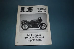 1988-94 Kawasaki Ninja 600R GPX600R 500R Service Shop Repair Manual Supplement - Imagen 1 de 11