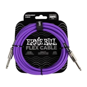 Cable flexible para guitarra/instrumento Ernie Ball (púrpura, 10 pies, recto/recto) - Imagen 1 de 2