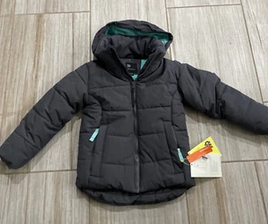 All In Motion Short Puffer Winter Jacket - XS (4/5) Heather Grey & Teal - Picture 1 of 7