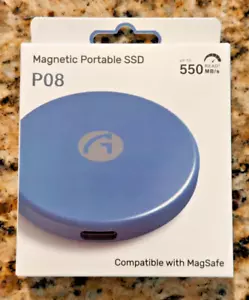 Aiffro P08 PINK Magnetic Portable SSD MagSafe Compatible Type C Up 550MB/S 512GB - Picture 1 of 3