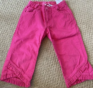 Girls Hot Pink Capri Bottoms Size 3-4 Adjustable Waist  - Picture 1 of 7