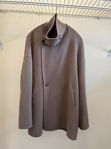 Adam et Ropé Men’s Wool Short Coat L Greige Japan-Made Fabric Unisex” - Picture 1 of 14