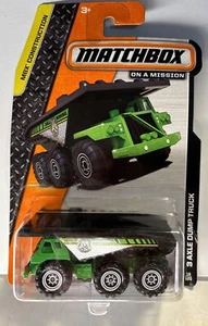 Matchbox On a Mission 3 Axle Dump Truck Green 2013 MBX Construction - Picture 1 of 1