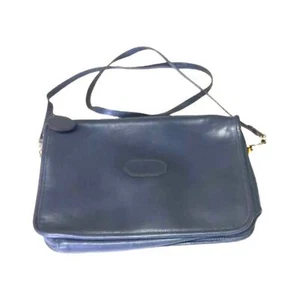 Bolso Bandolera Vintage Etra Para Mujer Clásico Azul Marino Cuero Genuino - Imagen 1 de 6