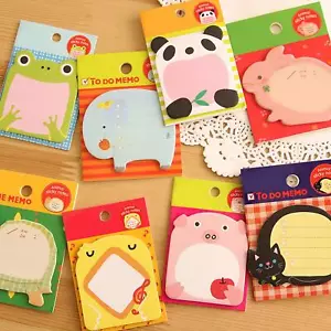 Sticky Notes Korean Style Stationery Cute Happy Zoo I1X9s K7P5 New Notes B7 K1J8 - Picture 1 of 9