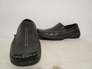 Stacy Adams Mens Mylo Leather Casual Dress Slip-On Loafers Black Size 7.5 M - Picture 1 of 4
