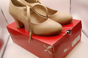 NIB Capezio Manhattan Character Shoe 653 7.5 M MED Caramel $88.00 Not Returnabl - Picture 1 of 11