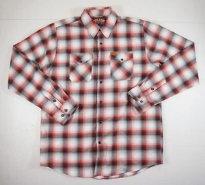 Dixxon Shirt Mens XLT Red Flannel Snap Button Down Long Sleeve The Eagle XL Tall - Picture 1 of 12