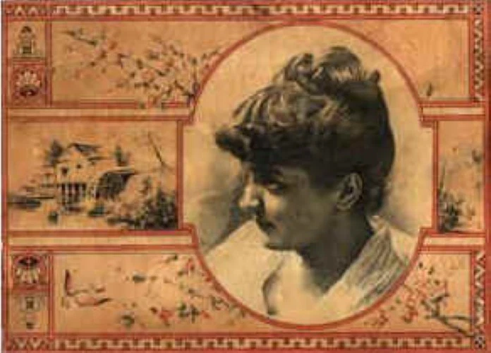 Mujer Rueda de Agua Impresión Calcomanía Adhesiva Tronco Forro Papel Cofre Vapor Antiguo  Foto 1 de 1