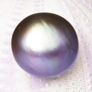 Mauve Pink Mabe Pearl Lustrous Round 21.22 mm Cultured in Indonesia 4.12 g - Picture 1 of 12