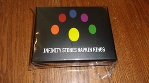 LootCrate Marvel Avengers End Game Gear + Goods Infinity Stones Napkin Rings NIB - Picture 1 of 9