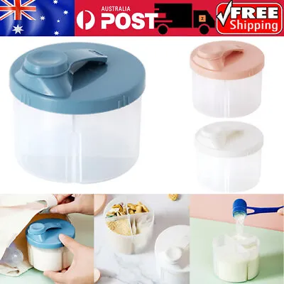 Baby Milk Powder Dispenser Portable Formula Container 4 Compartments  Travelling • 11.96$